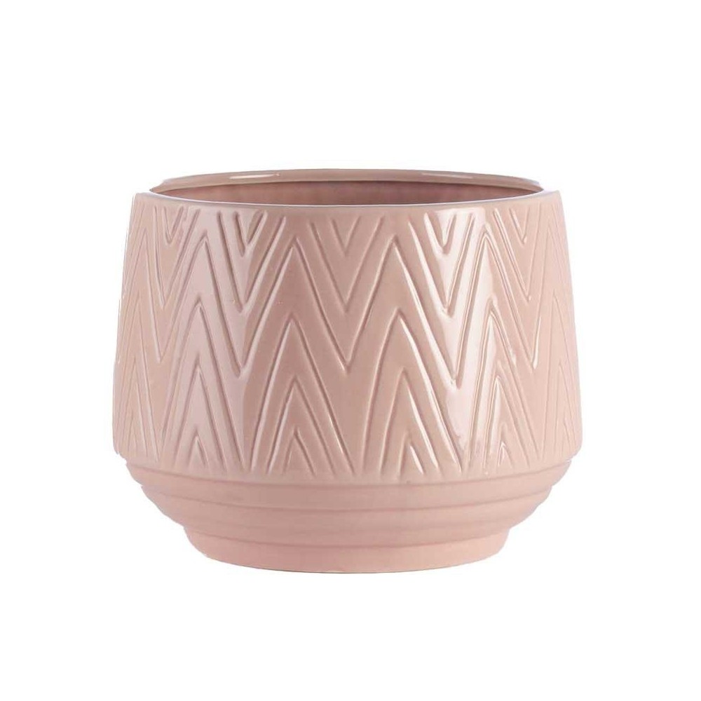 VASO ROSA CERAMICA EST D.18.3 H.14.4